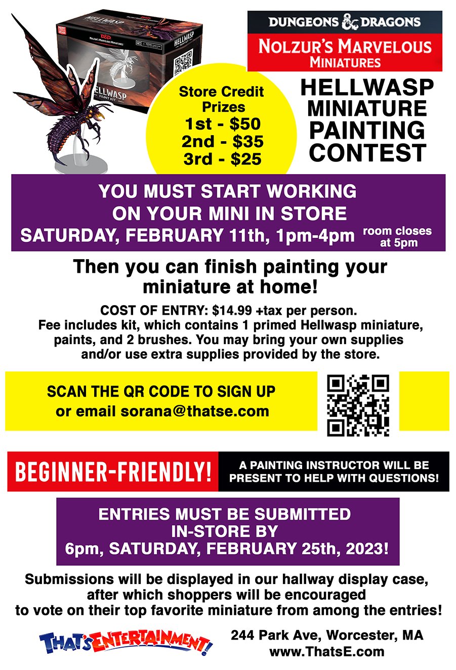 Hellwasp Miniature Painting Contest! - Worcester Store