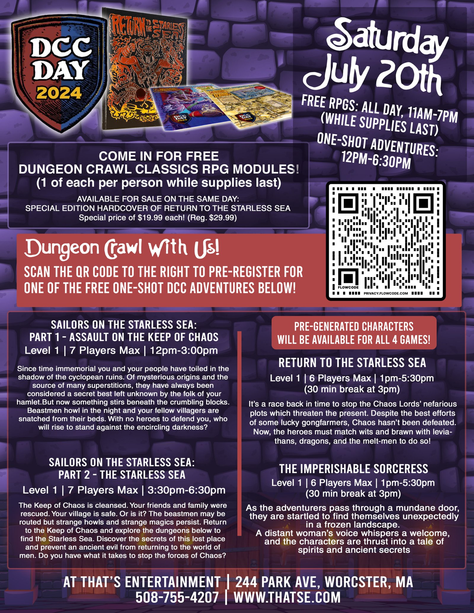 DCC Day (Dungeon Crawl Classics Day) -Worcester Store