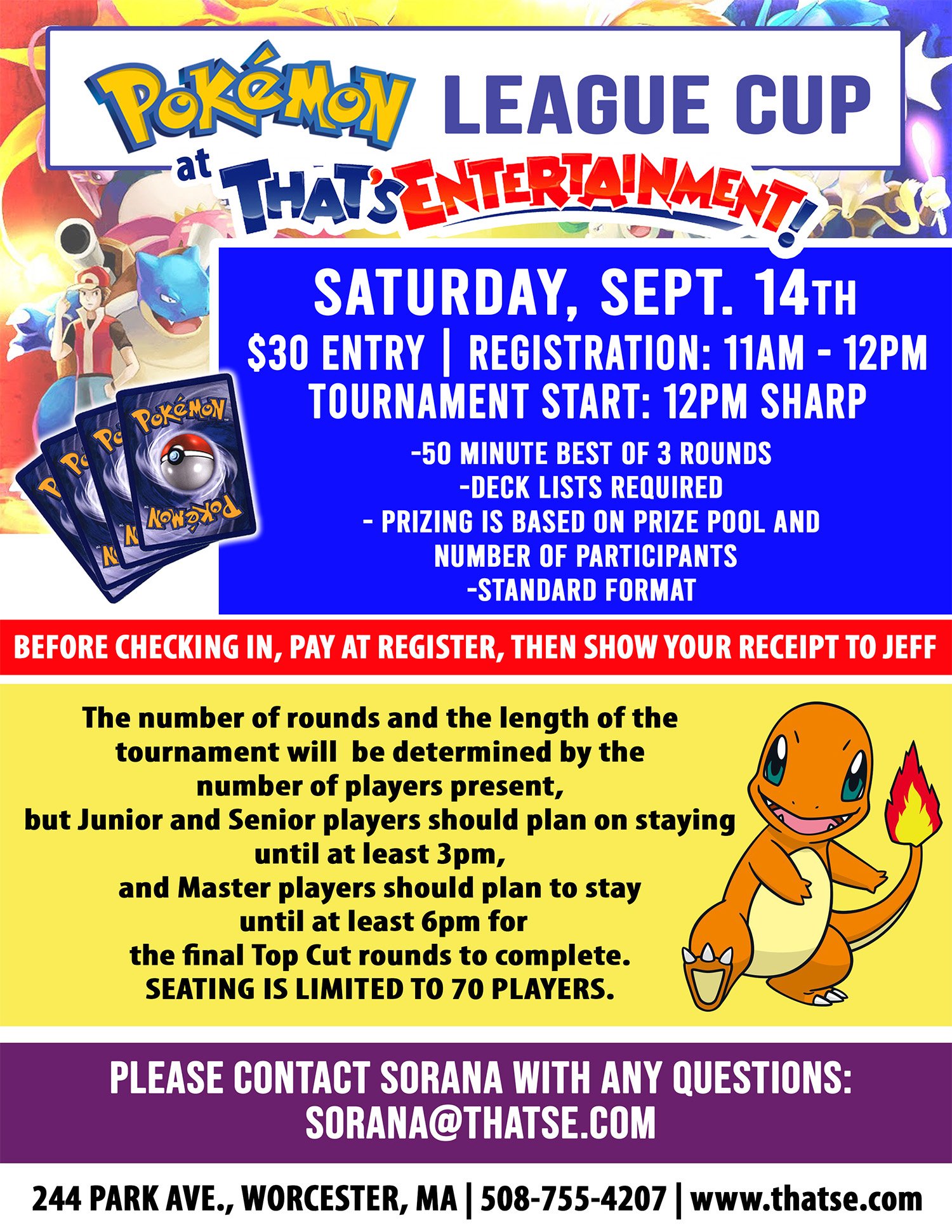 Pokemon League Cup -Saturday, September 14 - Worcester Store