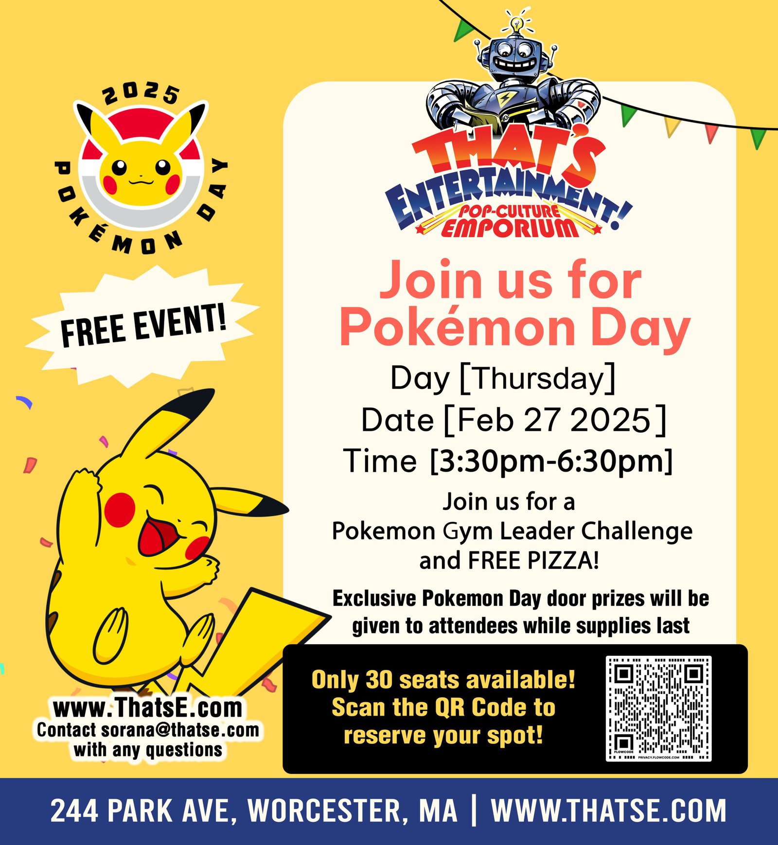 Pokemon Day Celebration! - (Worcester Store)