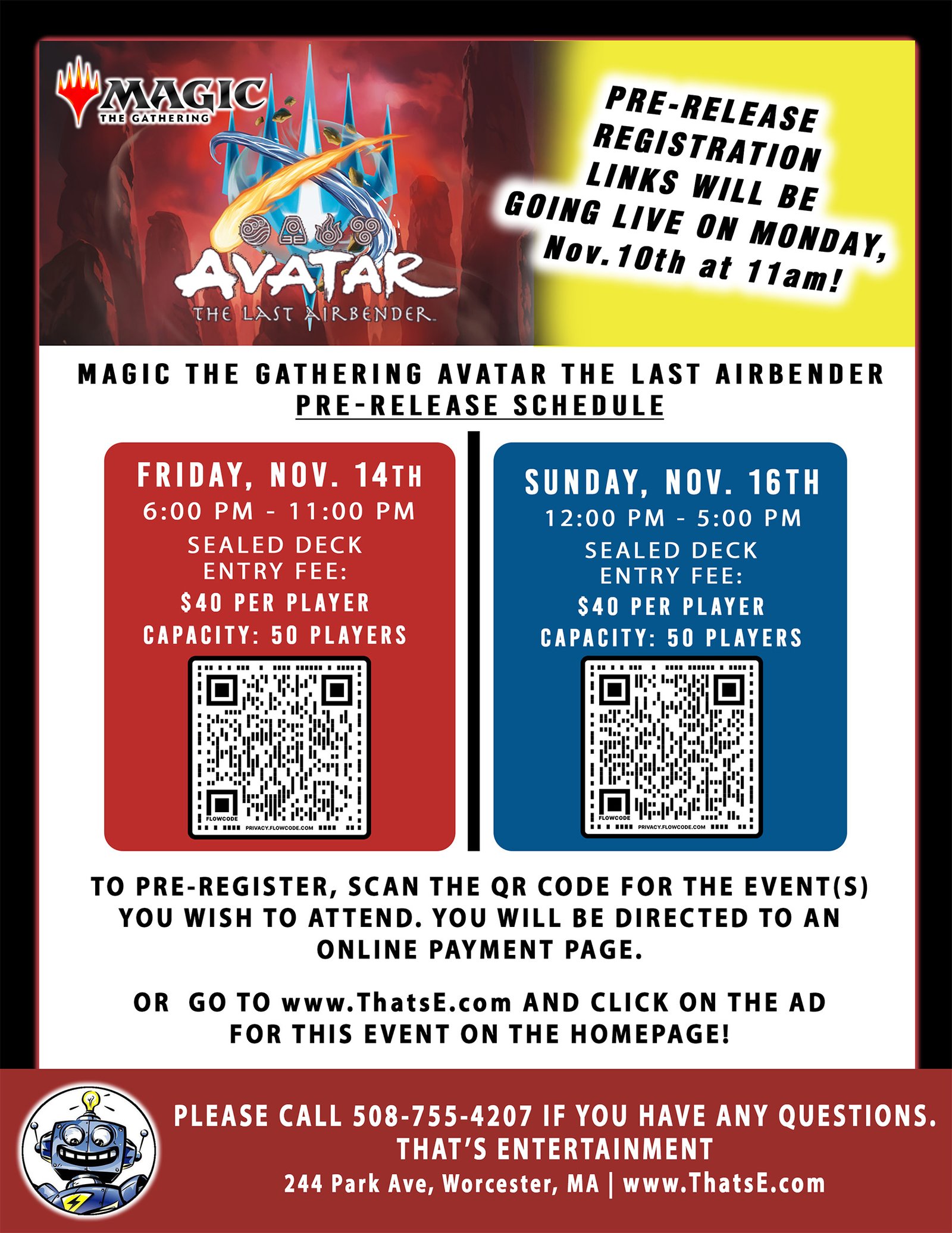 Magic the Gathering Avatar the Last Airbender Pre-Release Tournament - Friday, November 14th!