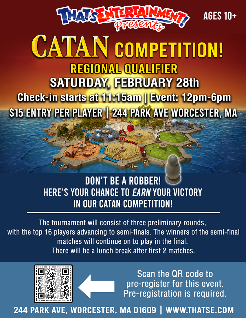 Catan Competition! - Saturday, February 28th - Worcester Store - REGISTRATION PAGE!