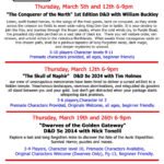 One-Shot Thursdays - Registration for March's Events 2026