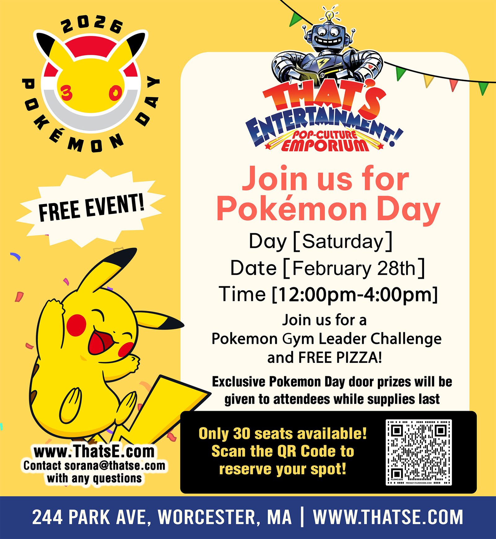 Pokemon Day 2026! – Saturday, February 28th, 12pm-4pm!