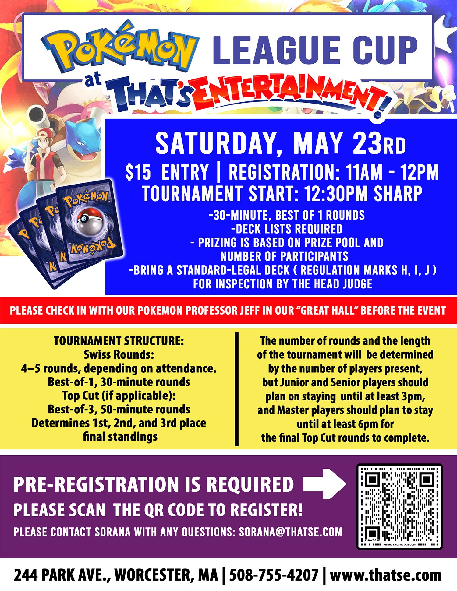 Pokemon League Cup, Saturday, May 23rd – Worcester Store