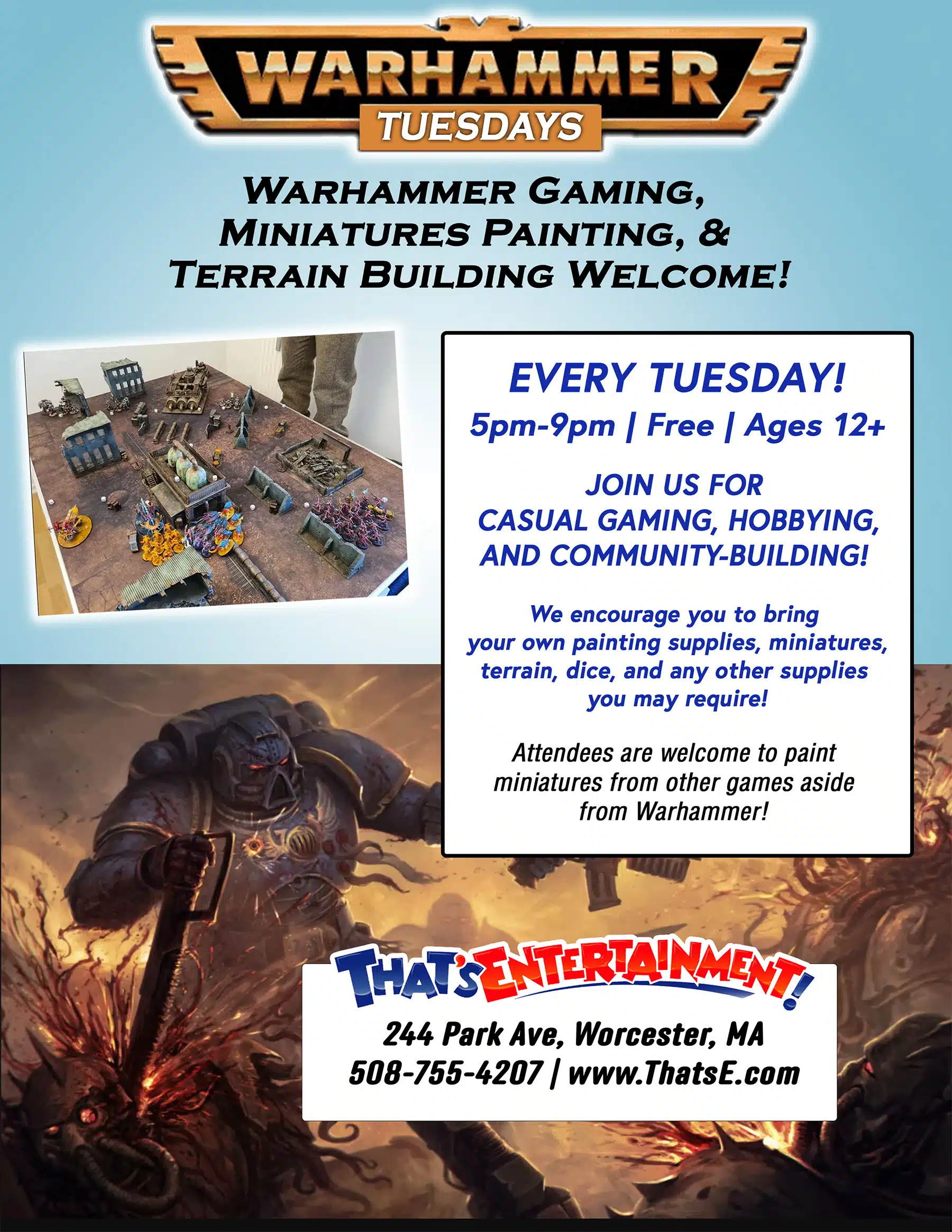 Warhammer Tuesdays - Free- Worcester Store