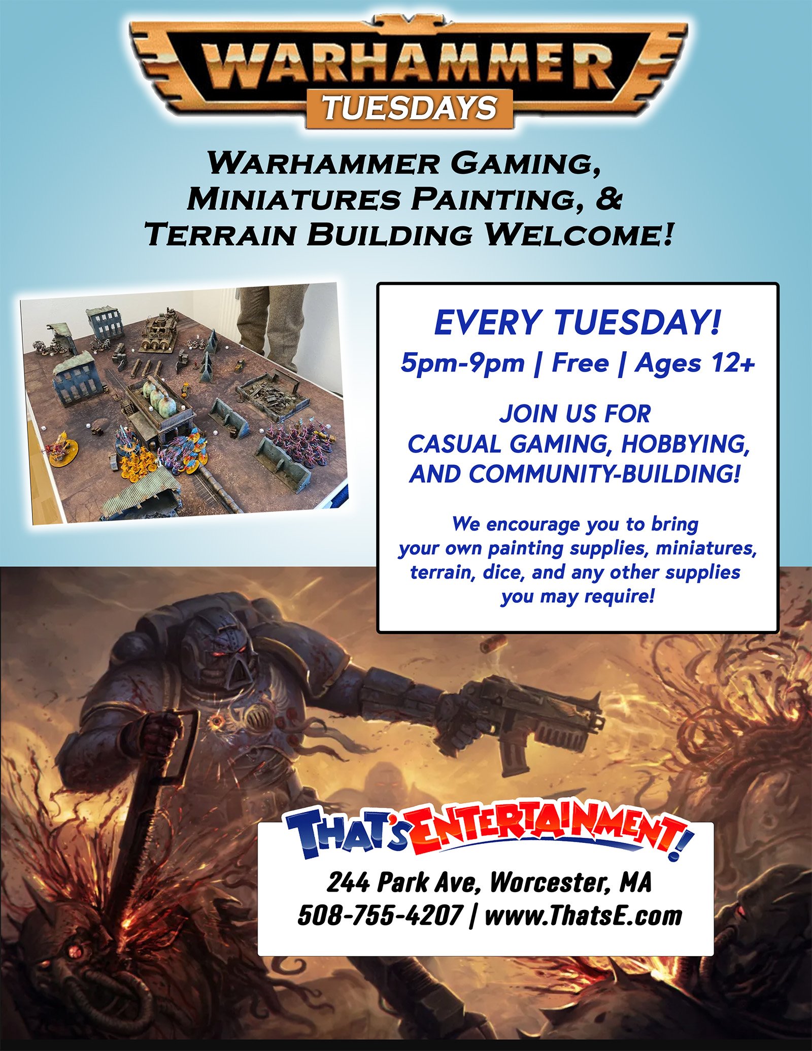 Warhammer Tuesdays - Free- Worcester Store